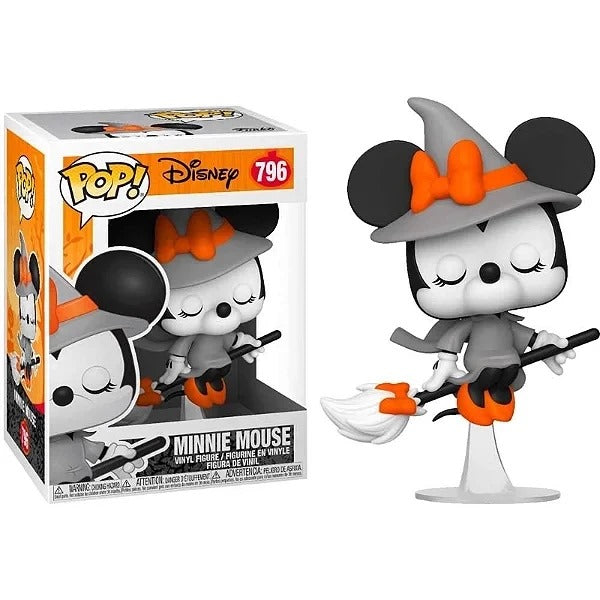 Boneco Tipo Funko Pop Halloween 796 Minnie Mouse Bruxa